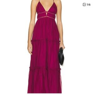 Elegant Magenta Maxi Dress